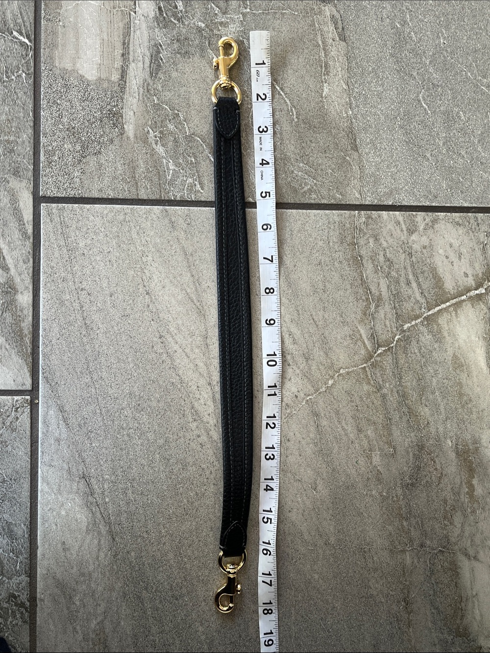 💛 Coach Purse Strap Replacement Leather Black Shiny Gold Hardware - Picture 6 of 8